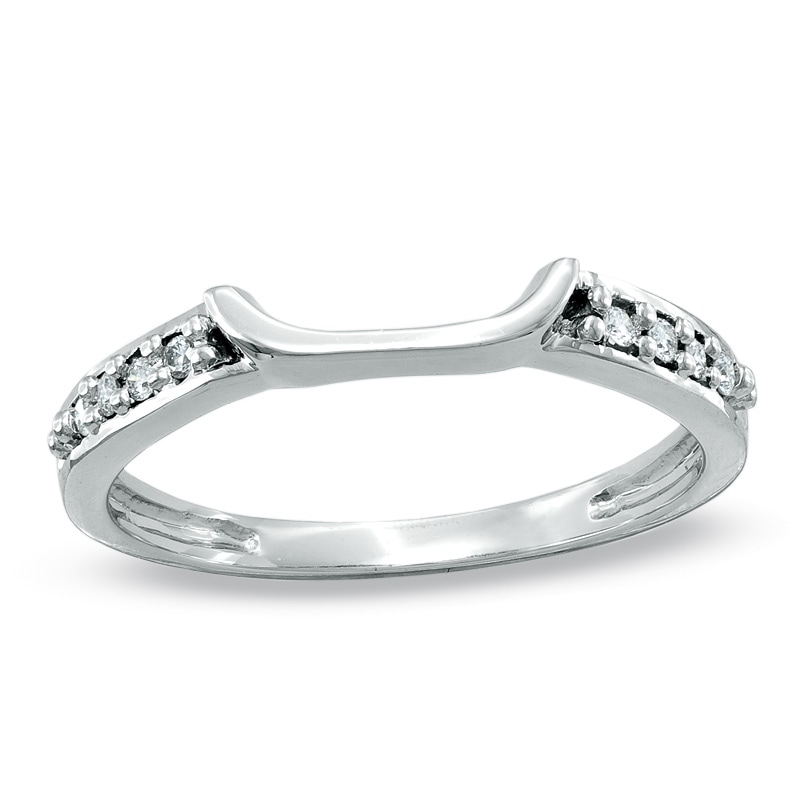 Previously Owned - Ladies' Diamond Accent Wedding Band in 14K White Gold