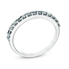 Thumbnail Image 1 of Previously Owned - 1/3 CT. T.W. Enhanced Blue Diamond Wedding Band in 14K White Gold