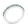 Thumbnail Image 2 of Previously Owned - 1/3 CT. T.W. Enhanced Blue Diamond Wedding Band in 14K White Gold