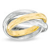 Thumbnail Image 1 of Previously Owned - Stacked Orbit Ring in Tri-Tone Stainless Steel