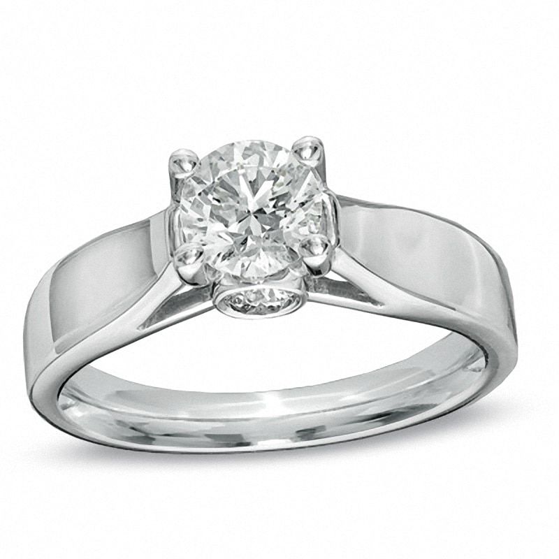 Main Image 1 of Previously Owned - 1 CT. T.W. Diamond Solitaire Engagement Ring in 14K White Gold