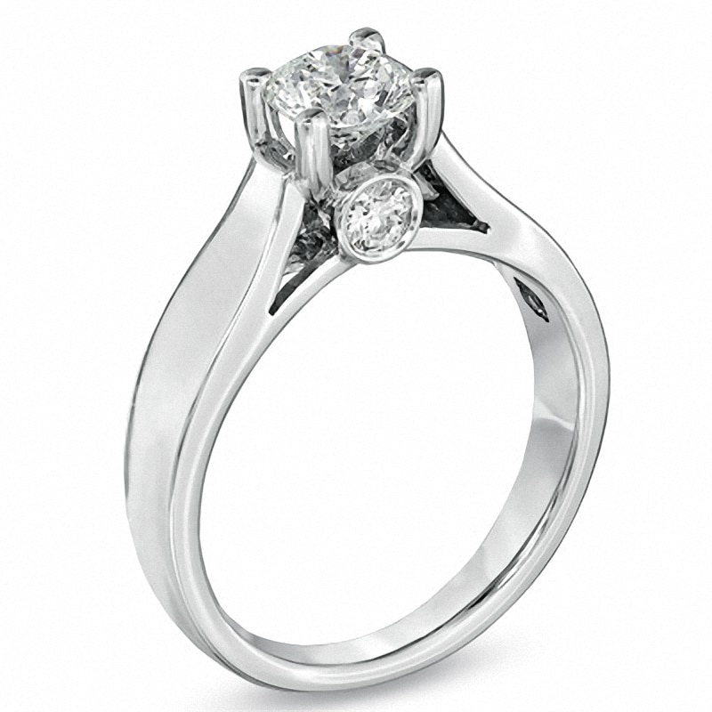 Main Image 2 of Previously Owned - 1 CT. T.W. Diamond Solitaire Engagement Ring in 14K White Gold