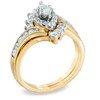 Thumbnail Image 2 of 1 CT. T.W. Marquise Diamond Bypass Bridal Set in 14K Gold