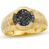 Thumbnail Image 0 of Previously Owned - Men's 1/3 CT. T.W. Black Diamond Cluster Ring in 10K Gold