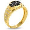 Thumbnail Image 1 of Previously Owned - Men's 1/3 CT. T.W. Black Diamond Cluster Ring in 10K Gold