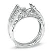 Thumbnail Image 2 of Previously Owned - 1/2 CT. T.W. Diamond Vintage-Style Cathedral Solitaire Enhancer in 14K White Gold