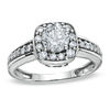 Thumbnail Image 0 of Previously Owned - 1 CT. T.W. Diamond Square Framed Ring in 14K White Gold