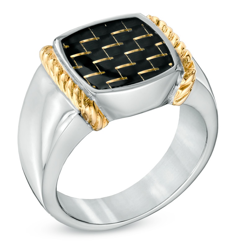 Main Image 2 of Previously Owned - Carbon Fiber Two-Tone Stainless Steel Band