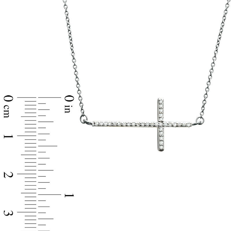 Previously Owned - 1/6 CT. T.W. Diamond Sideways Cross