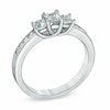 Thumbnail Image 1 of Previously Owned - 1/2 CT. T.W. Princess-Cut Diamond Three Stone Engagement Ring in 10K White Gold