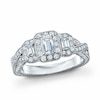 Thumbnail Image 1 of Previously Owned - 1 CT. T.W. Emerald-Cut Diamond Three Stone Ring in 14K White Gold (I/I1)