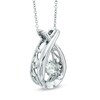 Thumbnail Image 2 of Previously Owned - 6.0mm Lab-Created White Sapphire Pendant in Sterling Silver