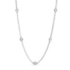Thumbnail Image 1 of Previously Owned - White Topaz Station Necklace in Sterling Silver