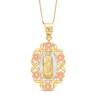 Thumbnail Image 1 of Previously Owned - Our Lady of Guadalupe Flower Pendant in 10K Two-Tone Gold