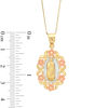 Thumbnail Image 2 of Previously Owned - Our Lady of Guadalupe Flower Pendant in 10K Two-Tone Gold