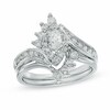 Thumbnail Image 0 of Previously Owned - 1 CT. T.W. Marquise Diamond Frame Bridal Set in 14K White Gold