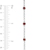 Thumbnail Image 3 of Previously Owned - Garnet Station Bracelet in Sterling Silver