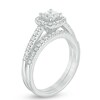 Thumbnail Image 2 of Previously Owned - 1 CT. T.W. Princess-Cut Diamond Frame Bridal Set in 14K White Gold