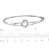 Thumbnail Image 2 of Previously Owned -  Diamond Accent Heart Bangle in Sterling Silver