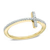 Thumbnail Image 0 of Previously Owned - 1/6 CT. T.W. Diamond Sideways Cross Ring in 10K Gold