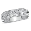 Thumbnail Image 1 of Previously Owned - 1/10 CT. T.W. Diamond Wedding Band in 10K White Gold