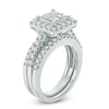 Thumbnail Image 2 of Previously Owned - 2 CT. T.W. Quad Princess-Cut Diamond Framed Three Piece Bridal Set in 14K White Gold