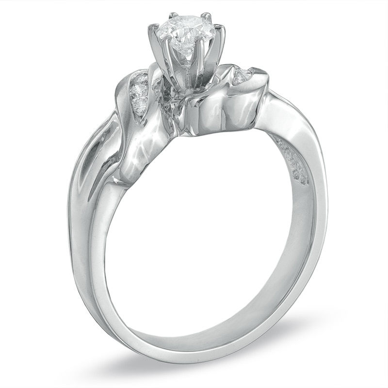 Main Image 3 of Previously Owned - 1/3 CT. T.W. Diamond Bridal Set in 10K White Gold