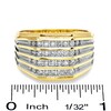 Thumbnail Image 3 of Previously Owned - Men's 1/2 CT. T.W. Diamond Four-Row Wedding Band in 14K Gold