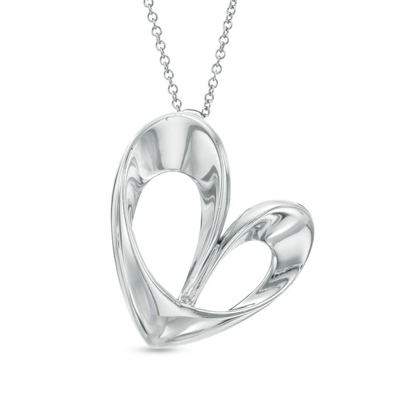 Main Image 1 of Previously Owned - Abstract Heart Pendant in Sterling Silver