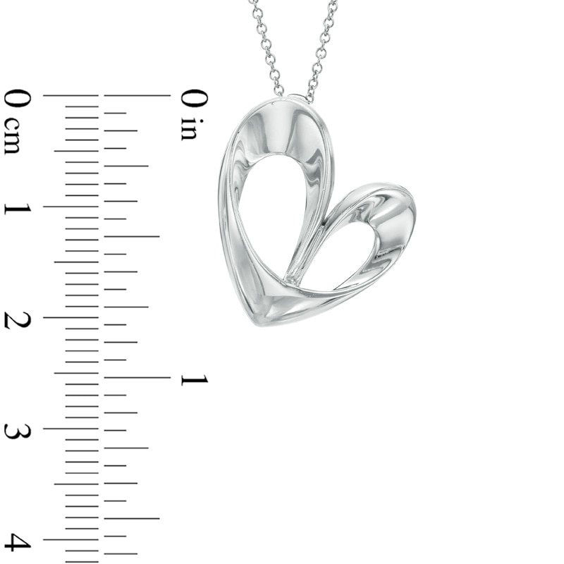 Main Image 2 of Previously Owned - Abstract Heart Pendant in Sterling Silver