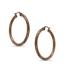 Previously Owned - 40mm Tube Hoop Earrings in Brown IP Stainless Steel