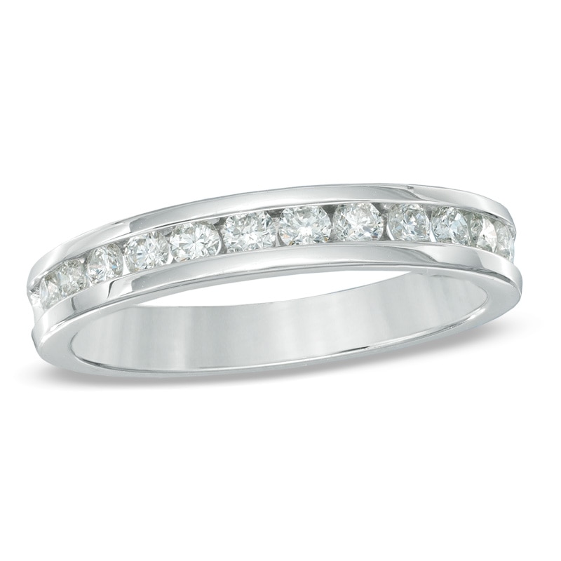 Main Image 1 of Previously Owned - 1/2 CT. T.W. Diamond Anniversary Band in 10K White Gold