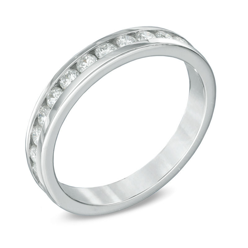 Main Image 2 of Previously Owned - 1/2 CT. T.W. Diamond Anniversary Band in 10K White Gold