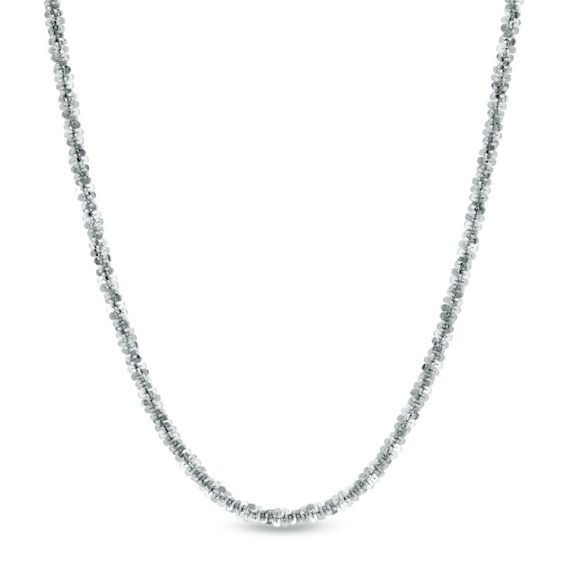Main Image 1 of Previously Owned - 1.2mm Sparkle Chain Necklace in 14K White Gold - 18"
