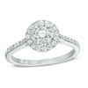 Thumbnail Image 0 of Previously Owned - 3/4 CT. T.W. Multi-Diamond Double Frame Engagement Ring in 14K White Gold
