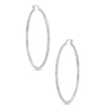 Previously Owned - Diamond-Cut Hoop Earrings in Sterling Silver