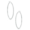 Thumbnail Image 0 of Previously Owned - Diamond-Cut Hoop Earrings in Sterling Silver