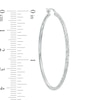 Previously Owned - Diamond-Cut Hoop Earrings in Sterling Silver