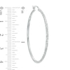 Thumbnail Image 1 of Previously Owned - Diamond-Cut Hoop Earrings in Sterling Silver