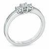Thumbnail Image 1 of Previously Owned - 1 CT. T.W. Princess-Cut Diamond Three Stone Engagement Ring in 10K White Gold