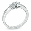 Thumbnail Image 2 of Previously Owned - 1 CT. T.W. Princess-Cut Diamond Three Stone Engagement Ring in 10K White Gold