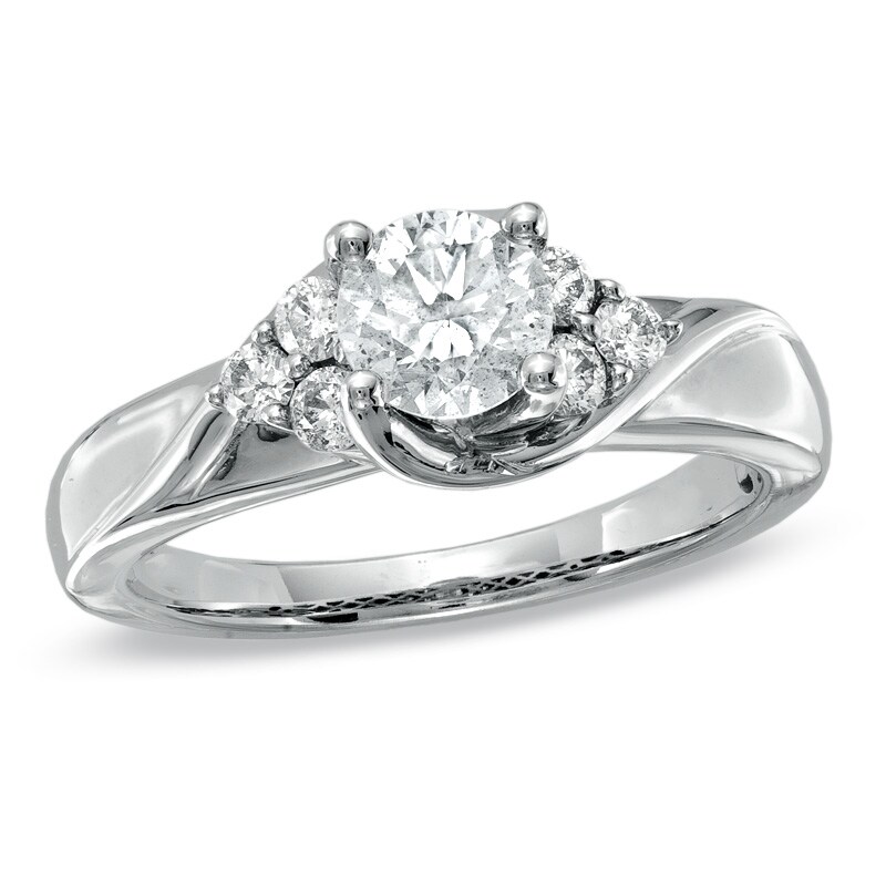 Previously Owned - 1 CT. T.W. Diamond Engagement Ring in 14K White Gold
