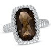 Thumbnail Image 1 of Previously Owned - Cushion-Cut Smoky Quartz Ring in Sterling Silver