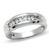Thumbnail Image 1 of Previously Owned - 1/4 CT. T.W. Diamond Wedding Band in 14K White Gold