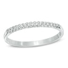 Thumbnail Image 1 of Previously Owned - 1/10 CT. T.W. Diamond Anniversary Band in Sterling Silver