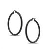 Thumbnail Image 1 of Previously Owned - 50mm Tube Hoop Earrings in Black IP Stainless Steel
