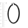 Thumbnail Image 1 of Previously Owned - 50mm Tube Hoop Earrings in Black IP Stainless Steel