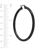 Thumbnail Image 2 of Previously Owned - 50mm Tube Hoop Earrings in Black IP Stainless Steel