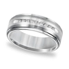 Thumbnail Image 2 of Previously Owned - Triton Men's 1/4 CT. T.W. Diamond Comfort Fit Tungsten and Stainless Steel Wedding Band