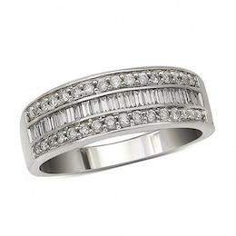 Previously Owned - 3/8 CT. T.W. Diamond Fashion Band in 10K White Gold
